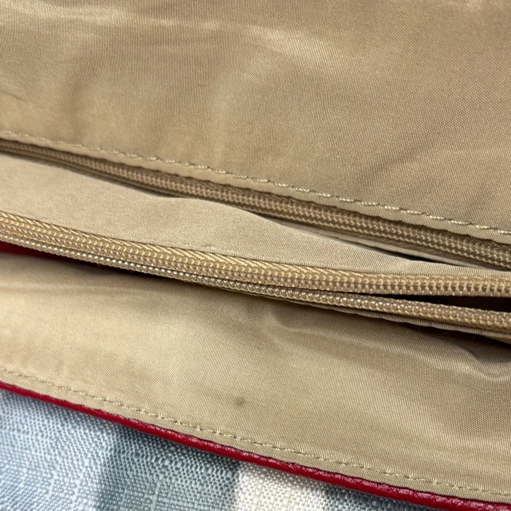 Giani Bernini Red Leather Crossbody/Satchel - Picture 7 of 11